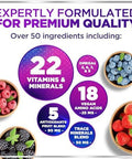 Multivitamin For Women Men & Kids Liquid Multivitamin & Multimineral, Vegan, Sugar Free, Vitamins A, C, D3, E, B6, B12 & Zinc, Womens Multivitamin & Adult Immune Support, Berry Flavor - 15 Fl Oz