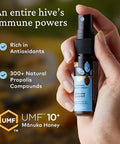 Comvita Bee Propolis Throat Spray Natural Immune Support Soothing Mint Flavor With Zealand Umf 10+ Manuka Honey Antioxidant Dietary Supplement 0.7 Fl Oz