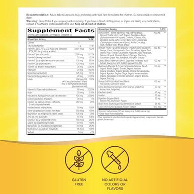 Nature'S Way Alive Max6 Potency Adult Complete Multivitamin, With Iron, Vitamins A, C, E & B-Vitamins Including Methylated B12 & Folate, Supports Energy Metabolism, 90 Capsules (Packaging May Vary)