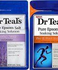 Dr. Teal'S Pure Epsom Salt Recovery Soaking Solution Set (2 Pack3Lbs Ea.) - Soothe & Sleep LavenderPre & Post Workout With Magnesium Sulfate & Menthol