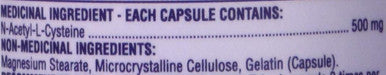 Westcoast Naturals Amino Acid N-Acetyl-L-Cysteine Capsule, 500 mg
