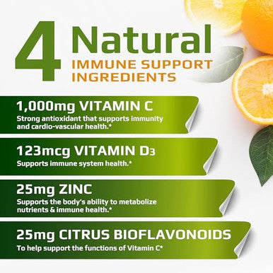 Muscle Food Labs | C D Z | Vitamin C 1000Mg | Vitamin D3 125Mcg | Zinc 25Mg | Non-Gmo & Gluten Free | 120 Vegetarian Capsules 120 Servings