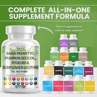 Saw Palmetto 10000Mg Pumpkin Seed Oil 3000Mg Pygeum 3000Mg Sunflower Lecithin 3000Mg Stinging Nettle Cranberry - Prostate Supplements For Men With Lycopene - 90 Caps