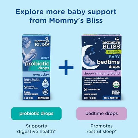 Mommys Bliss Baby Multivitamin + Iron Daily Essential Vitamins for Immune Support Healthy Growth and Bone Development Age 2 Months+ 30 ml Liquid