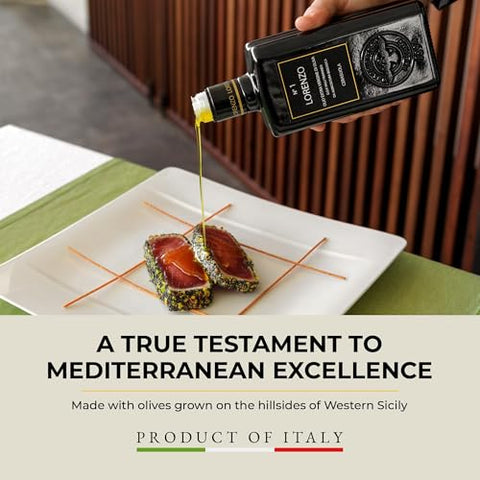 Barbera Lorenzo NÃƒâ€šÃ‚Â° 1 Organic Extra Virgin Olive Oil PDO Valli Trapanesi, 16.9 fl oz | Premium Sicilian EVOO from Organic Cerasuola Olives | Bold Fruity Flavor & Cold-Pressed Quality