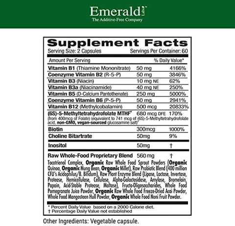 EMERALD LABS Womens 45+ 1 Daily Multi (60 Caps) and BHealthy (120 Caps) Complete Multivitamin Designed for Women 45+ and Vegan Vitamin B Complex GlutenFree