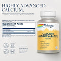 Solaray Calcium Hydroxyapatite 1000mg Calcium Supplements for Women and Men Hydroxyapatite Powder Capsules Healthy Teeth and Bone Support 120 Capsules