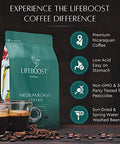Lifeboost Coffee Ground Medium Roast Coffee Low Acid Single Origin USDA Organic Coffee Non GMO Ground Coffee Third Party Tested For Mycotoxins Pesticides 12 Ounces