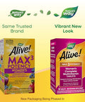 Nature'S Way Alive Max3 Potency Women'S Complete Multivitamin Supports Energy Metabolism Heart & Bone Health With B-Vitamins Including Methylated B12 And Folate 90 Tablets