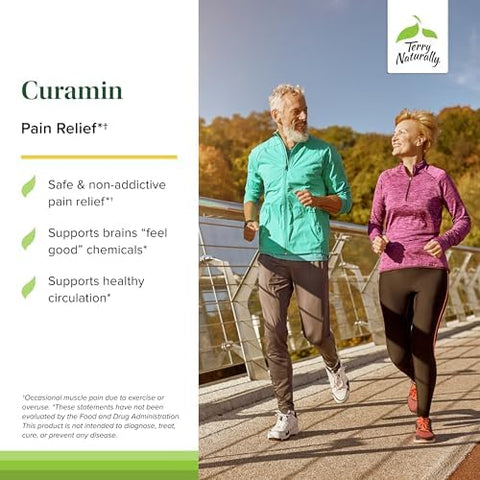 Terry Naturally Curamin Curcumin Supplement For Circulation & Endorphin Support Support For Occasional Discomfort Aids Healthy Muscles 21 Capsules