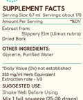 Slippery Elm B120 Alcohol-Free Herbal Extract Tincture, Concentrated Liquid Drops Natural Slippery Elm (Ulmus Rubra) 4 fl oz