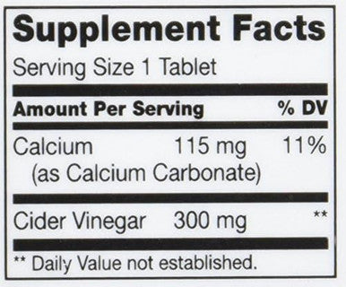 21St Century 300Mg Apple Cider Vinegar Tablets 3 Count