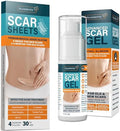 Nuvadermis Extra Long Silicone Scar Sheets With Scar Gel Reusable Medical Grade Sheets For C-Section, Tummy Tuck, Keloid, And Surgical Scars