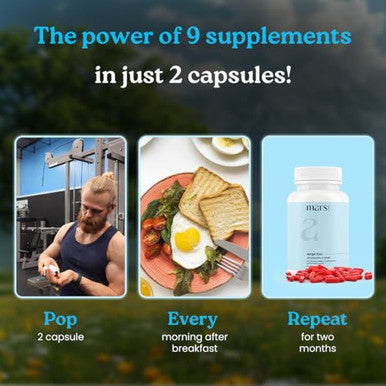 Mars Surgemax Natural Capsules With Shilajit & Safed Musli | Supports Energy Strength & Immunity | For Active Lifestyle | 60 Capsules | Pack Of 1