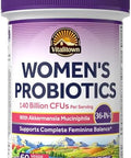 Vitalitown Probiotics For Women, 140 Billion Cfu 20 Strains, Akkermansia Probiotic With Iron, Vitamin C B6 & B12, Digestive Enzymes, Cranberry, D-Mannose, Vaginal Probiotics & Prebiotics, 60 Capsules