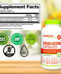 NutriBiotic Sodium Ascorbate Buffered Vitamin C Capsules Vegan NonAcidic and Easier on Digestion Than Ascorbic Acid Essential Immune Support and Antioxidant Supplement Gluten and GMO 250 Ct