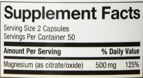 NatureS Way Magnesium Complex Supports Muscle Relaxation Muscle Function Promotes A Sense Of Calm Magnesium Citrate And Oxide 100 Capsules (Packaging May Vary)