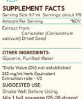 Coriander Seed B120 Alcohol-Free Herbal Extract Tincture, Dried Coriander Seed (Coriandrum sativum) Dried Seed (4 fl oz)