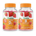Lifeable Vitamin D 5000 IU + B Complex Gummies Bundle Great Tasting Vitamin Supplement Gluten Free GMO Free Chewable Gummy