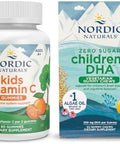 Nordic Naturals Starter Pack Children'S Dha Veg Gummy Chews And Kids Vitamin C Gummies