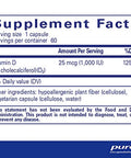 Pure Encapsulations Vitamin D3 1000 IU 60 vcaps