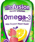 Viactiv Calcium Chews and Vitafusion Omega3 Gummy Vitamins Bundle 60 Calcium Chews for Bone Health + 120 Omega3 Gummies for Heart Health