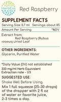 Red Raspberry B60 Alcohol-Free Herbal Extract Tincture, Concentrated Liquid Drops Natural Red Raspberry (Rubus idaeus) Dried Leaf (2 fl oz)