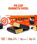 No Cow High Protein Bars 20G Plus Plant Based Vegan Protein Keto Friendly Low Sugar Low Carb Low Calorie Gluten Naturally Sweetened Dairy Non Gmo Kosher (Chocolate Peanut Butter Cup)