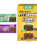 Fit Crunch Loaded Cookie Protein Bar High Protein Gluten Protein Snack (12 Cookie Bars Chocolate Deluxe)