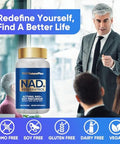 Nad+ Supplement 1000 Mg Pure Organic, Highest Nad+ Resveratrol Supplement Max Absorption For Energy And Dna Repair, Aging Defense, Brain Function Support, 120 Capsules