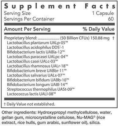 Nutricology Restorebiotic Complete High Potency Probiotic No Refrigeration 60 Vegetarian Capsules