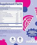 Wellah Electrolytes Powder (Blueberry Pomegranate) 50 Servings - Hydration Drink Mix 7 Vitamins & Minerals Zero Sugar
