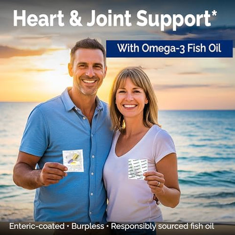 Daily Vitamin Packs for Men and Women Immune Energy and Heart Support with Vitamin D3 Omega3 Probiotics Methyl B12 and Vitamin C Multivitamin with Lutein Planet 3 Vitamin Packs 30 Packets