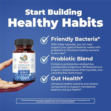 Maryruth's Complete Gut Health+ Probiotic Capsules With Prebiotics & Postbiotics 30 Servings