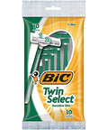 Bic Twin Select Sensitive Skin Disposable Shaver For Men 10-Count