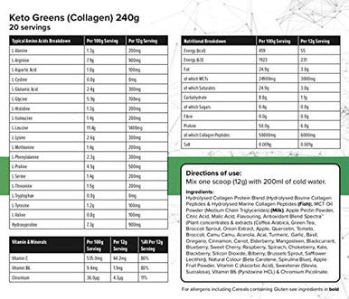 K-Gen Keto Greens (Collagen) Apple 240g