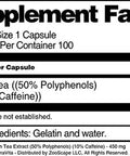 Terravita Green Tea Extract (50% Polyphenols) (10% Caffeine) - 450 Mg (100 Capsules, Zin: 514387) - 3 Pack