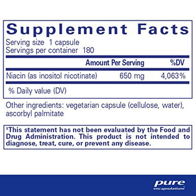Pure Encapsulations Niacitol 650 180 caps