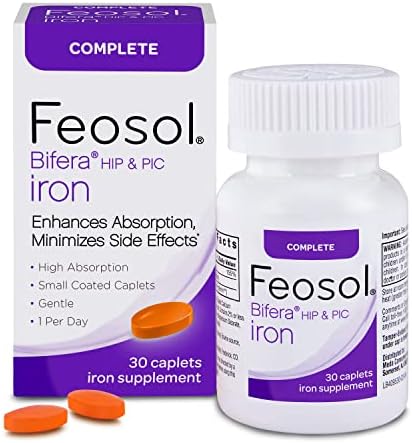 Feosol Complete Iron Supplement 30 Count And Colace Stool Softener 60 Count Bundle