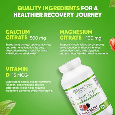 Barislim Chewable Bariatric Multivitamin Tablets - Specially Formulated Chewable Tablets For Patients After Weight Loss Surgery - Easy To Digest & Great Tasting Fruit Flavors Pack Of 2