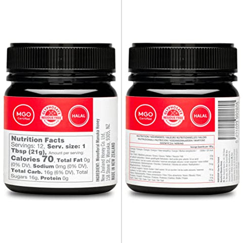 New Zealand Honey Co. Raw Manuka Honey UMF 10+ | MGO 263+ 8.8oz & UMF 15+ | MGO 514+ 8.8oz, UMF Certified