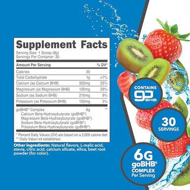Ketologic Keto Bhb (Patriot Pop Flavor) 30 Servings Exogenous Ketone Supplement With Gobhb Betahydroxybutyrate Salts