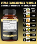 2 Packs 60 Capsules - 8050Mg Ashwagandha Extract Supplement - 7In1 With Fenugreek, Maca, Turmeric, Rhodiola, Ginger & Black Pepper - Spirit, Immune & Energy Support - 4 Month Supply