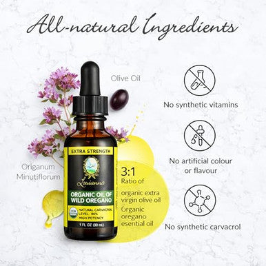 Louianna Organic Wild Oregano Oil Pure Oil Of Oregano Drops With 30 Ml