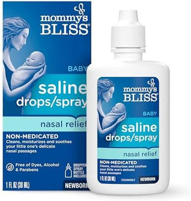 Mommy's Bliss Saline Drops Spray Nasal Relief for Newborns