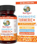 Maryruth'S Maryruth Organics Probiotic Turmeric Extra Gi Support 62 Billion Cfu Organic Ingredients Turmeric Complex With Probiotics Turmeric Curcumin Capsules For Digestion Vegan 60 Count