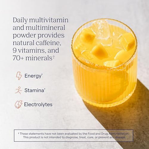Trace Minerals Power Pak Vitamin C Energy Drink Mix Orange Mango Electrolyte Powder with Vitamin C and B Vitamins 30 Stick Packs (30 Servings)