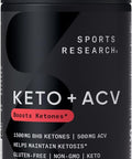 Sports ResearchÃƒâ€šÃ‚Â® Keto Plus Acv Capsules - Diet Support With 500Mg Of Apple Cider Vinegar & 1500Mg GobhbÃƒâ€šÃ‚Â® Exogenous Ketones - Gluten & Keto Certified - 120 Veggie Capsules