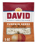 DAVID All Natural Pumpkin Seeds, 5 oz. (Pack of 12)