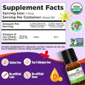 Wellements Baby Organic Vitamin D Drops for Infants and Toddlers (90Day Supply) Certified Newborn+ Liquid Vitamin D3 Drops Support Healthy Growth and Bone Development 400 IU per Drop (1 Drop Daily)